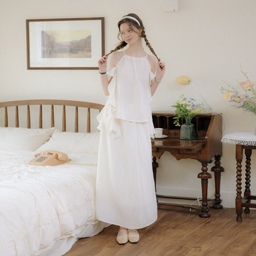 DD_Sleeveless top and skirt set_IVORY