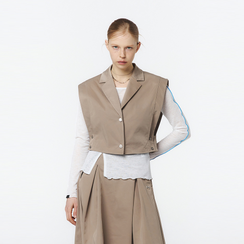 женский приталенный VEST (бежевый)_5LB1431