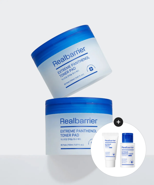 리얼베리어() 익스트림 판테놀 토너 패드 80매X 2개 (증정 익스트림 (크림25ML+토너30ML)) 상품 이미지