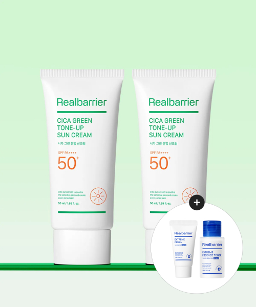 리얼베리어() 시카 그린 톤업 선크림 50MLX 2개 (증정 익스트림 (크림25ML+토너30ML)) 상품 이미지