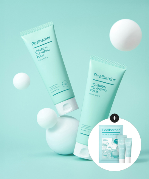 리얼베리어() 모공비움 클렌징 폼 150MLX 2개 (증정 워터리 히알 (세럼 7ml+크림10ml)+마스크1매)) 상품 이미지