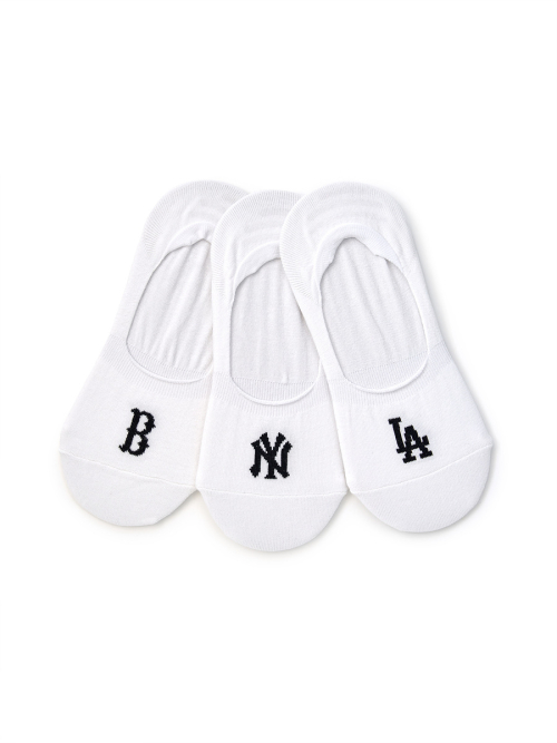 엠엘비() 스몰 로고 페이크 삭스 3족세트 MLB (White) 상품 이미지