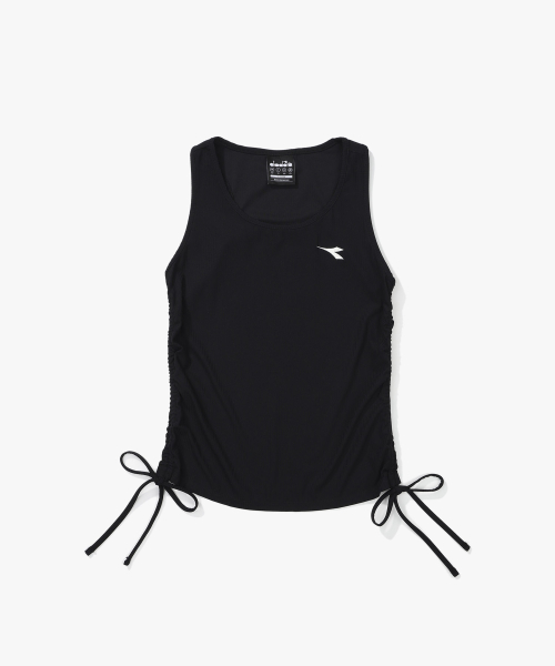 Fleur сборчатый безрукавный топ Women BLACK