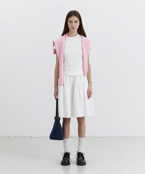 MIDI FULL SKIRT_UDSK5B223_IVORY