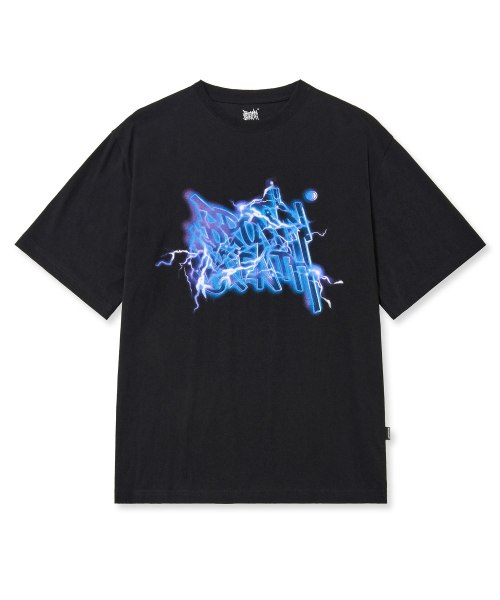 ★BROWNBREATH★ ELECTRIC TAG TEE BLACK 브라운브레스(BROWNBREATH) ELECTRIC TAG TEE - BLACK - 사이즈
