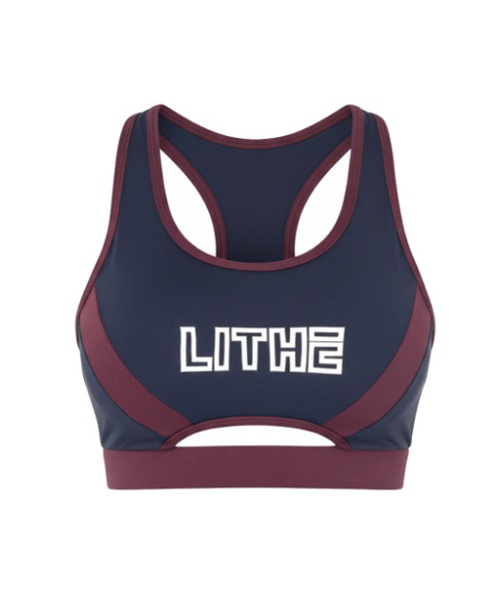 Бра-топ в стиле ретро / Navy & Lithe Purple