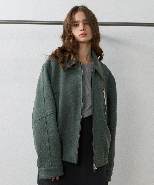 Lips Welt Drizzler Jacket _ Pile Green