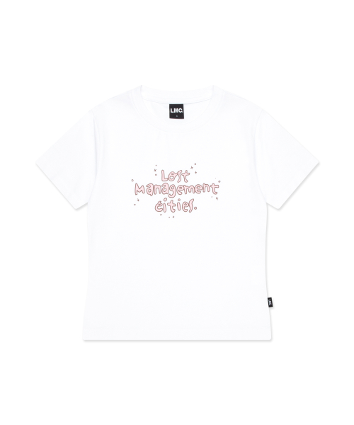 엘엠씨() WM FN DOODLE CROPPED TEE white 상품 이미지
