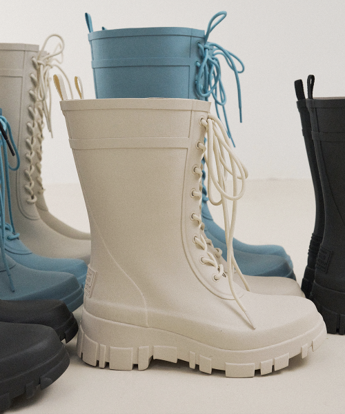락피쉬웨더웨어() FLATFORM LACEUP RAIN BOOTS MIDDLE - 3 colors 상품 이미지
