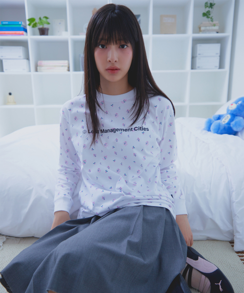 엘엠씨() [해린 착용] FN OG LONG SLV TEE flower white 상품 이미지