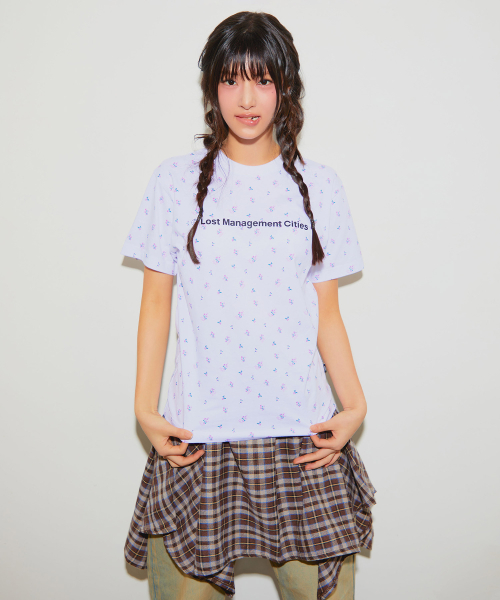 엘엠씨() [해린 착용] FN OG TEE flower white 상품 이미지