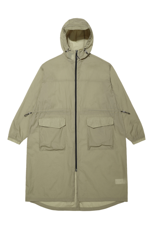 LIGHT WEIGHT LONG HOOD PARKA (BEIGE)