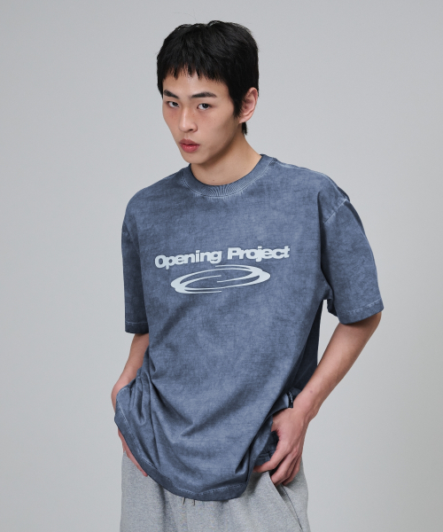 오프닝프로젝트() Identity T Shirt - Dyed Blue 상품 이미지
