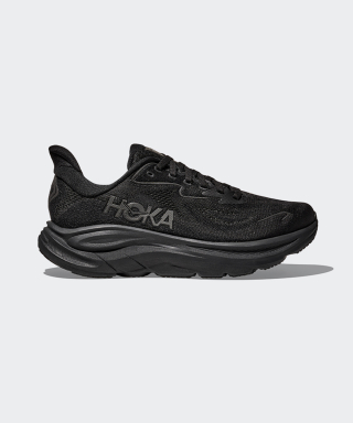 HOKA ホカ (女性) クリフトン 10 ワイド - ブラック:ブラック 画像 1