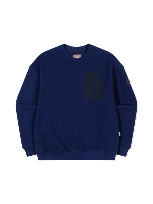 Свитшот с букле вышивкой NAVY