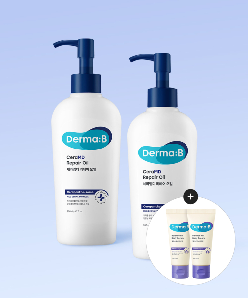 더마비() 세라엠디 리페어 오일 200MLX 2개 (증정 밸런스핏 바디(크림30ML+세럼30ML) 상품 이미지