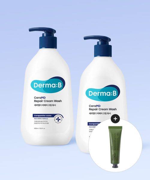 더마비() 세라엠디 리페어 크림 워시 400MLX 2개 (증정 핸드크림 50ML) 상품 이미지
