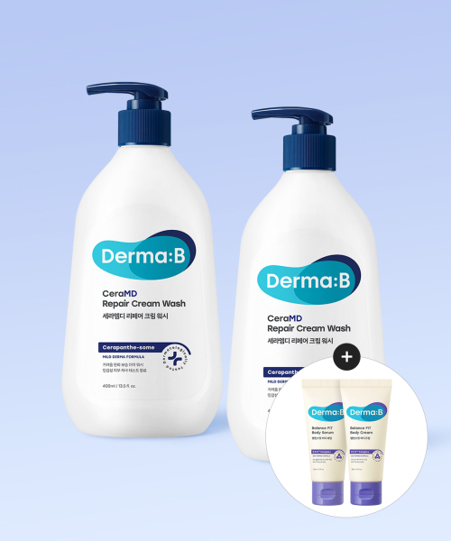 더마비() 세라엠디 리페어 크림 워시 400MLX 2개 (증정 밸런스핏 바디(크림30ML+세럼30ML) 상품 이미지