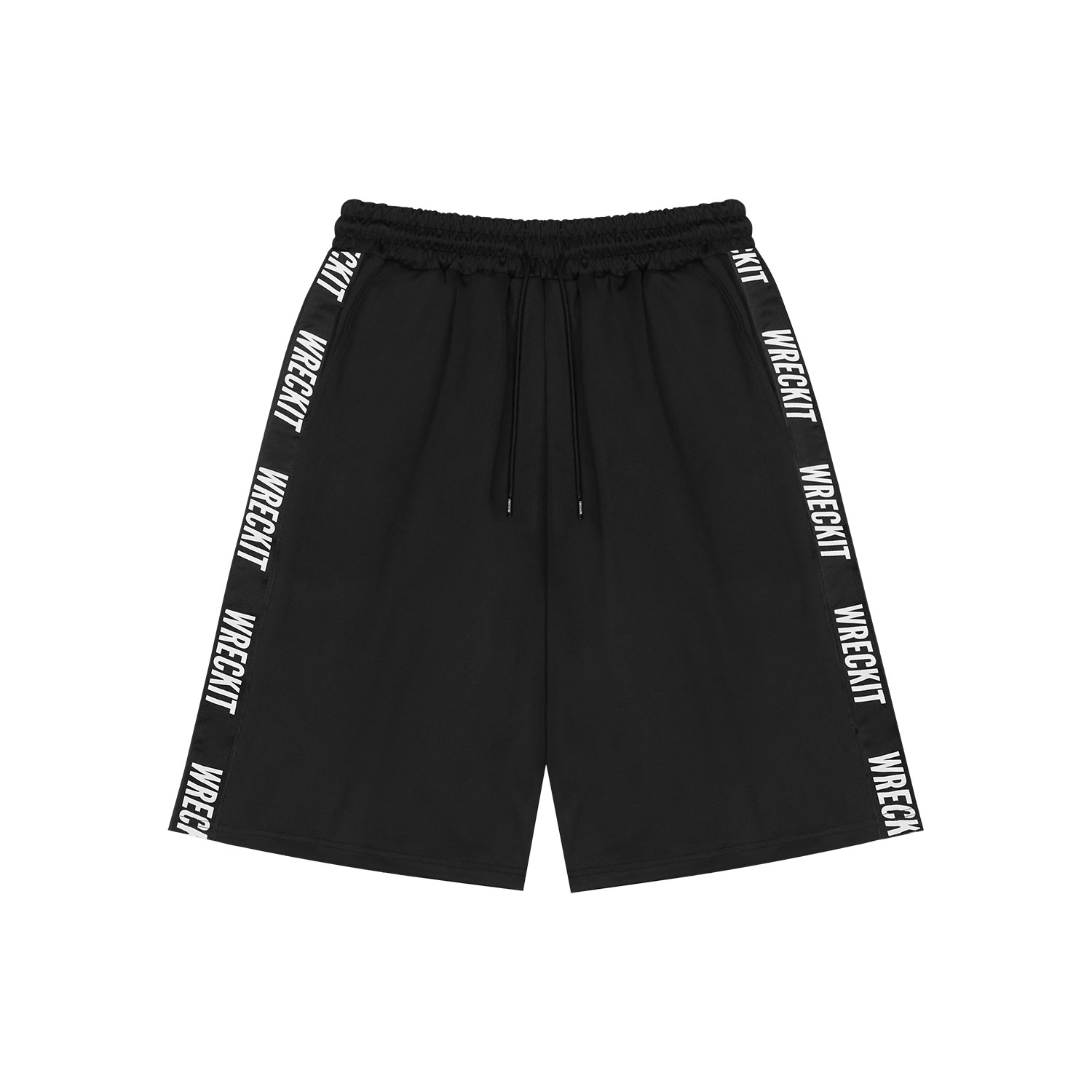 Wreck-it Lettering Bermuda Shorts (Black)