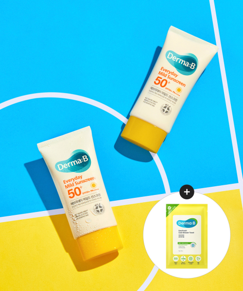 더마비() 에브리데이 마일드 선스크린 50ML SPF50+PA++++X 2개 (증정 쿨샤워타월 1개) 상품 이미지