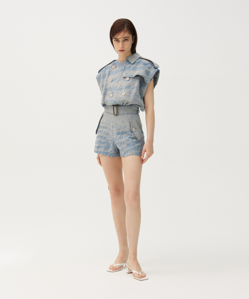 Denim stitch jumpsuit