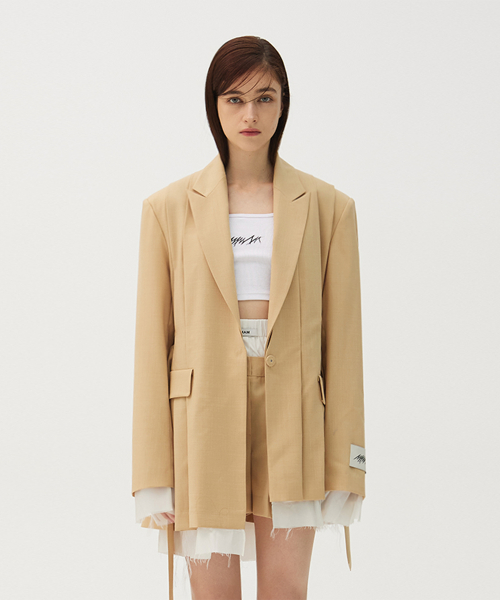 Detachable collar tuck jacket