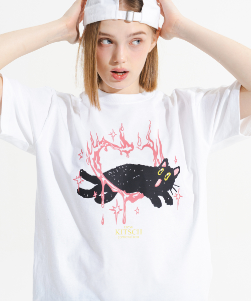 CIRCUS CAT SHORT SLEEVE (WHITE)