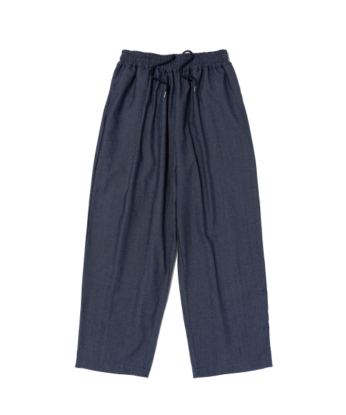 Non-fade широкие брюки на резинке (Blue)
