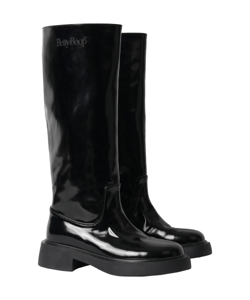 캔버스() [힛지스 착용] 베티붑 글로시 롱 부츠_블랙 상품 이미지