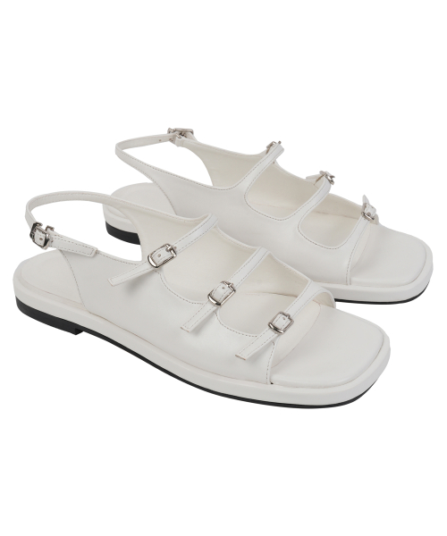 캔버스() [힛지스 착용] 베티붑 슬림 스트랩 샌들_화이트 상품 이미지