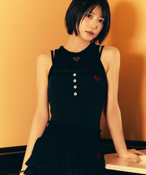 캔버스() [힛지스 착용] 베티붑 버튼 모노키니_블랙 상품 이미지