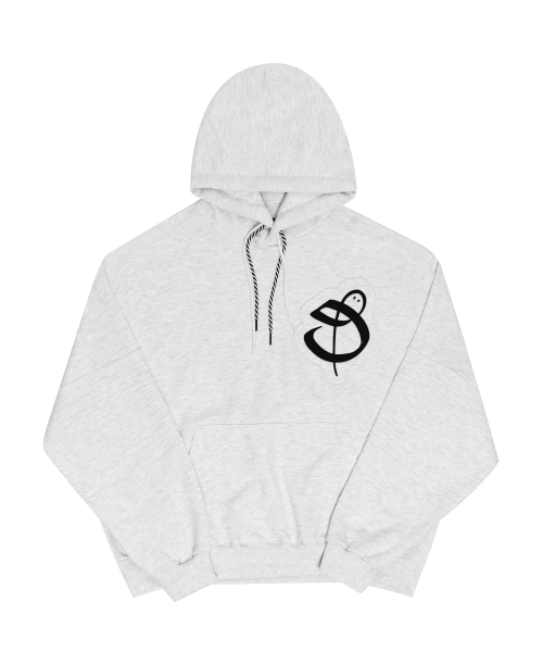 Худи с вышивкой змеи white