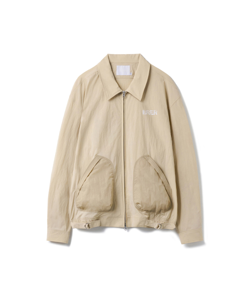 [UN] Vintage Painted Nylon Blouson Sand