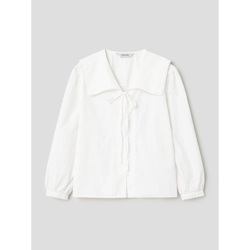Белая блузка с воротником, White