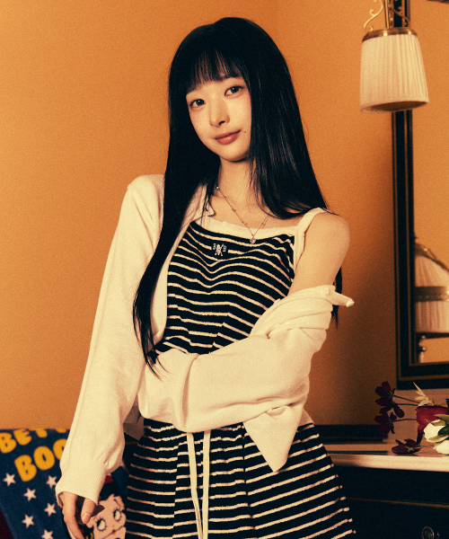 캔버스() [힛지스 착용] 베티붑 소프트 라운드 니트 가디건_아이보리 상품 이미지