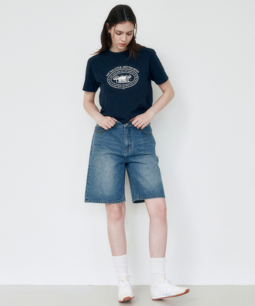Бермуды деним M34 washed blue