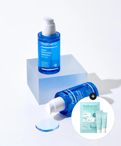 리얼베리어() 아쿠아 수딩 앰플 50ML X 2개 (증정 워터리 히알 (세럼 7ml+크림10ml)+마스크1매)) 상품 이미지