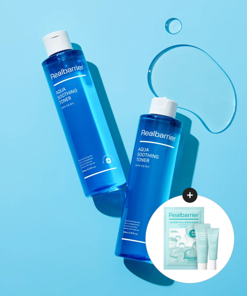 리얼베리어() 익스트림 아쿠아 수딩 토너 200ML X 2개 (증정 워터리 히알 (세럼 7ml+크림10ml)+마스크1매)) 상품 이미지