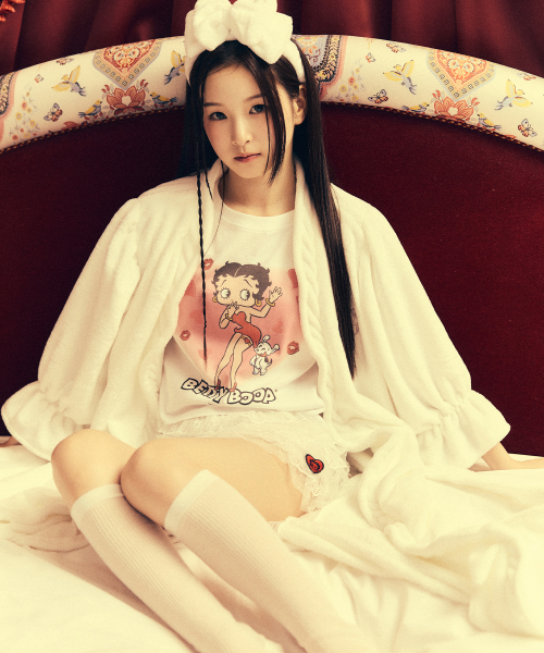 캔버스() [힛지스 착용] [SET] 베티붑 클래식 로브 & 헤어 밴드 세트_화이트 상품 이미지