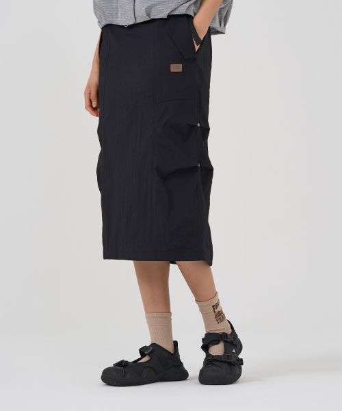 [비비씨 어스] W 스트링 패러슈트 스커트_Black BE52LS51W160