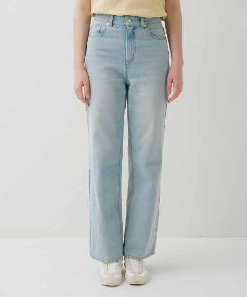 REGULAR STRAIGHT FIT DENIM PANTS LIGHT BLUE