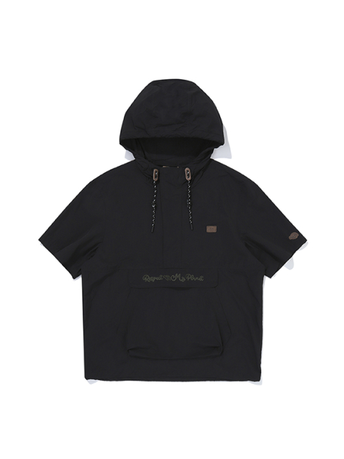 Jasper W анорак с карманом-кенгуру Black
