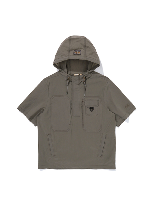 Stitch Hoodie Anorak Dark Grey