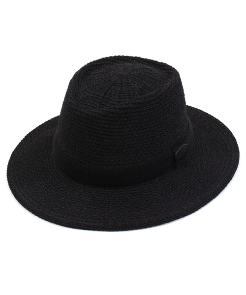 Black Long Knit Fedora 여름페도라