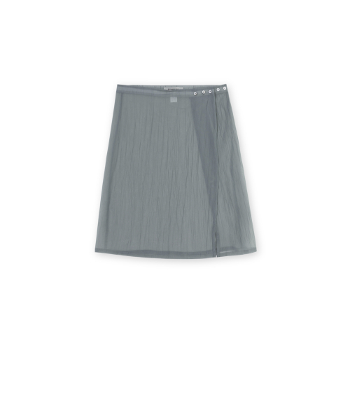 W Wrap Skirt, Blue Grey
