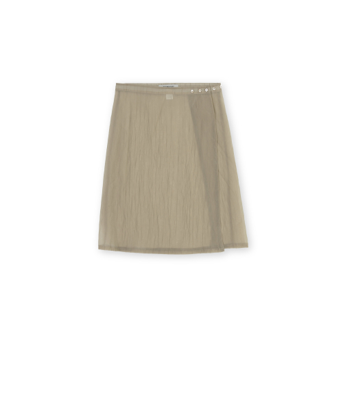 W Wrap Skirt, Beige