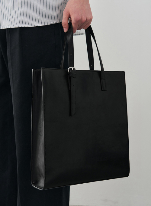 LEGATO BELTED LEATHER TOTE BAG [Черный]