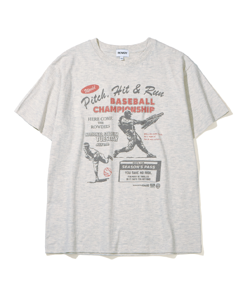Rowdies Baseball T-Shirt_Oatmeal