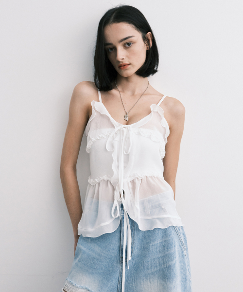 shiffon top (white)