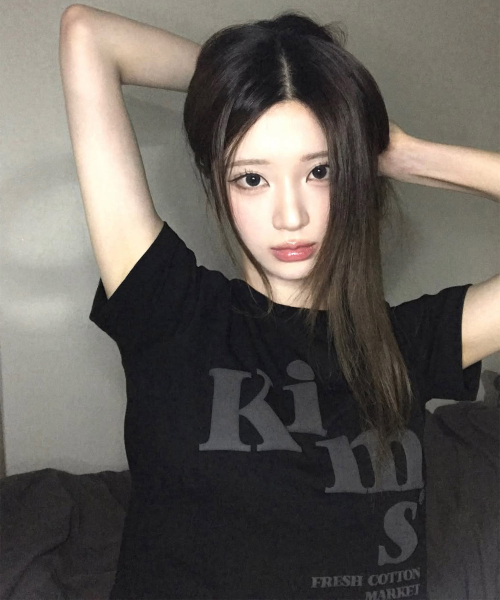 킴스 프레시 코튼 마켓(KIMS FRESH COTTON MARKET) (Unisex) Messy Alpha Logo Tee Black - 사이즈 & 후기 | 무신사